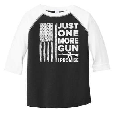 Just One More Gun I Promise Patriotic Design For Husband Toddler Fine Jersey T-Shirt