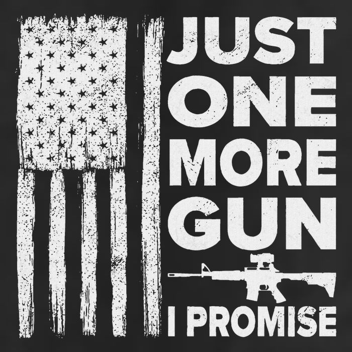 Just One More Gun I Promise Patriotic Design For Husband Golf Towel