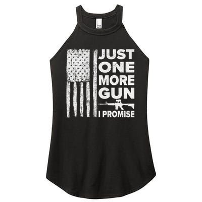 Just One More Gun I Promise Patriotic Design For Husband Women's Perfect Tri Rocker Tank