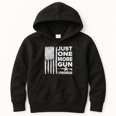 Just One More Gun I Promise Patriotic Design For Husband Kids Hoodie