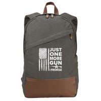 Just One More Gun I Promise Patriotic Design For Husband Cotton Canvas Backpack
