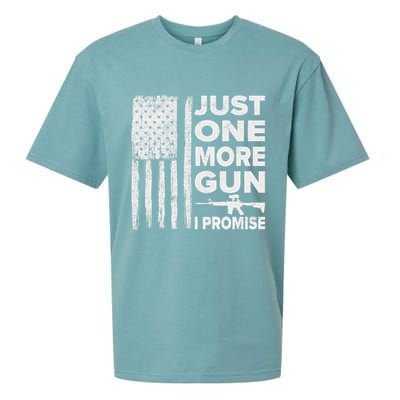 Just One More Gun I Promise Patriotic Design For Husband Sueded Cloud Jersey T-Shirt