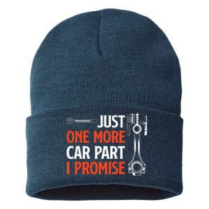 Just One More Car Part I Promise Car Enthusiast Gift Sustainable Knit Beanie