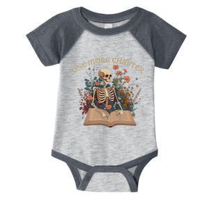 Just One More Chapter Skeleton Reading Book Lover Bookish Infant Baby Jersey Bodysuit