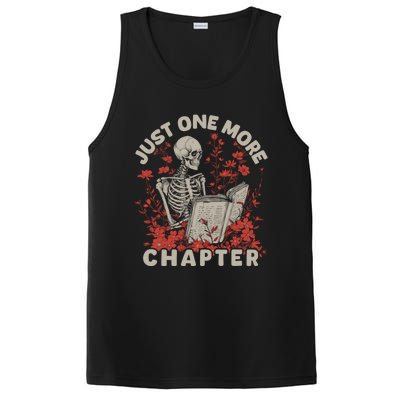 Just One More Chapter Skeleton Reading Book Lover PosiCharge Competitor Tank