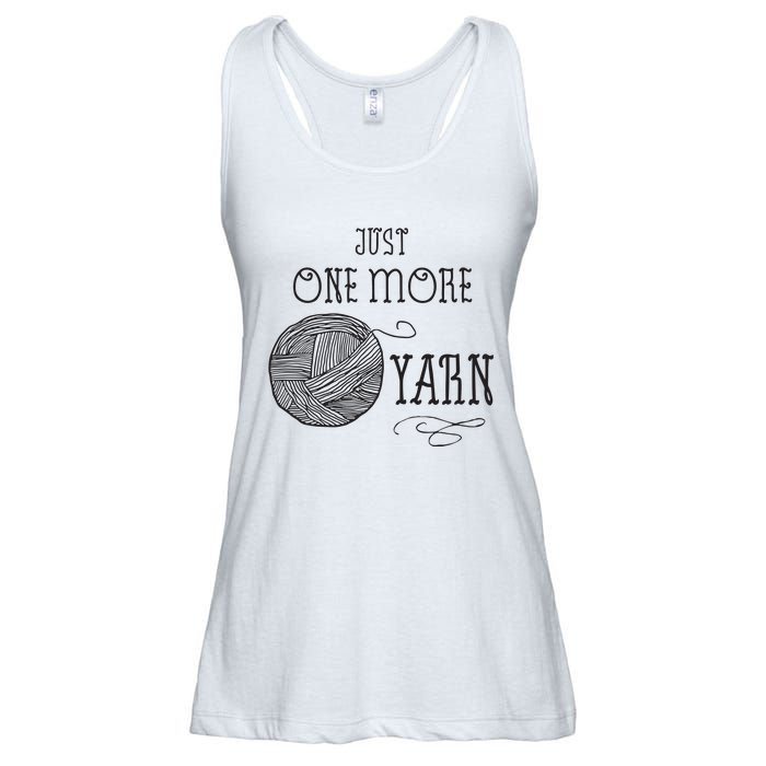 Just One More Yarn Knitting Crochet Funny Gift Ladies Essential Flowy Tank