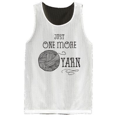 Just One More Yarn Knitting Crochet Funny Gift Mesh Reversible Basketball Jersey Tank