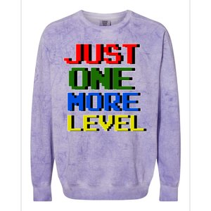 Just One More Level Funny Video Gamer Colorblast Crewneck Sweatshirt