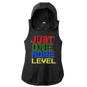 Just One More Level Funny Video Gamer Ladies PosiCharge Tri-Blend Wicking Draft Hoodie Tank