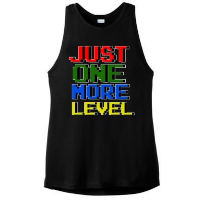 Just One More Level Funny Video Gamer Ladies PosiCharge Tri-Blend Wicking Tank