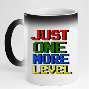 Just One More Level Funny Video Gamer 11oz Black Color Changing Mug