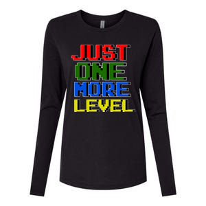 Just One More Level Funny Video Gamer Womens Cotton Relaxed Long Sleeve T-Shirt