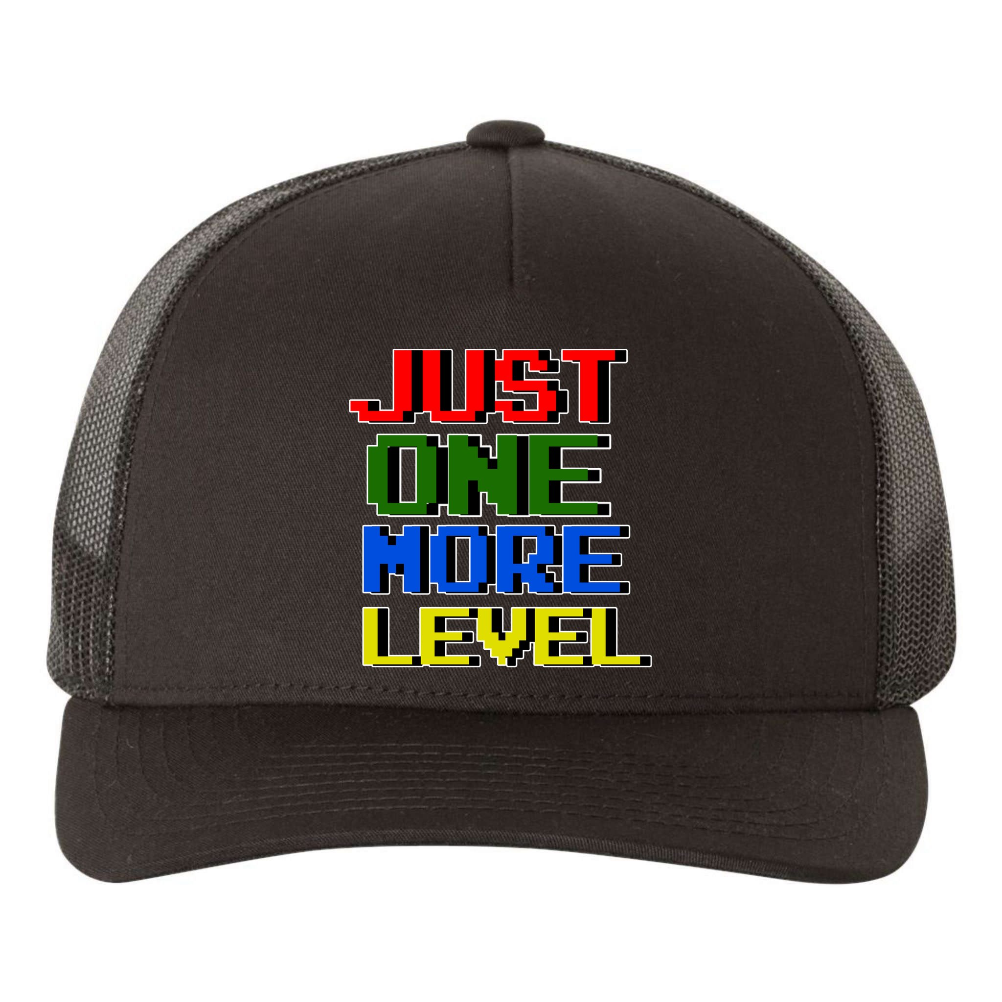 Just One More Level Funny Video Gamer Yupoong Adult 5-Panel Trucker Hat
