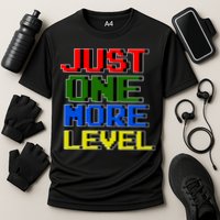 Just One More Level Funny Video Gamer Cooling Performance Crew T-Shirt
