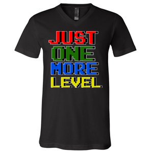 Just One More Level Funny Video Gamer V-Neck T-Shirt