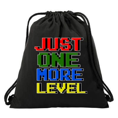 Just One More Level Funny Video Gamer Drawstring Bag