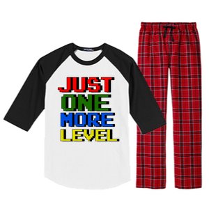 Just One More Level Funny Video Gamer Raglan Sleeve Pajama Set