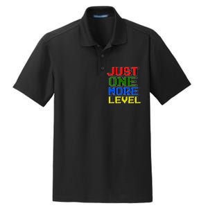 Just One More Level Funny Video Gamer Dry Zone Grid Polo