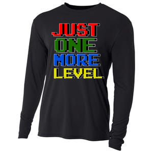 Just One More Level Funny Video Gamer Cooling Performance Long Sleeve Crew