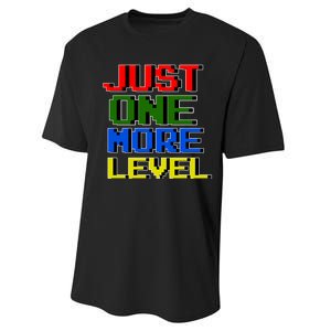 Just One More Level Funny Video Gamer Performance Sprint T-Shirt