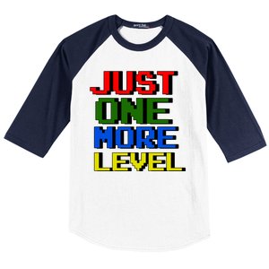 Just One More Level Funny Video Gamer Baseball Sleeve Shirt