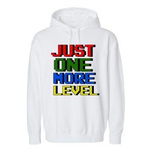 Just One More Level Funny Video Gamer Garment-Dyed Fleece Hoodie