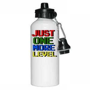 Just One More Level Funny Video Gamer Aluminum Water Bottle