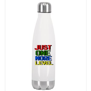 Just One More Level Funny Video Gamer Stainless Steel Insulated Water Bottle