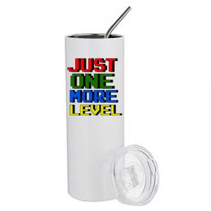 Just One More Level Funny Video Gamer Stainless Steel Tumbler