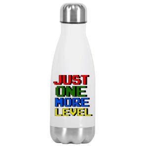 Just One More Level Funny Video Gamer Stainless Steel Insulated Water Bottle