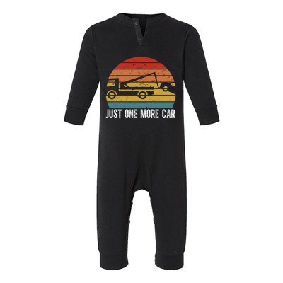 Just One More Car Funny Car Mechanic Humor Design Gift Funny Gift Infant Fleece One Piece