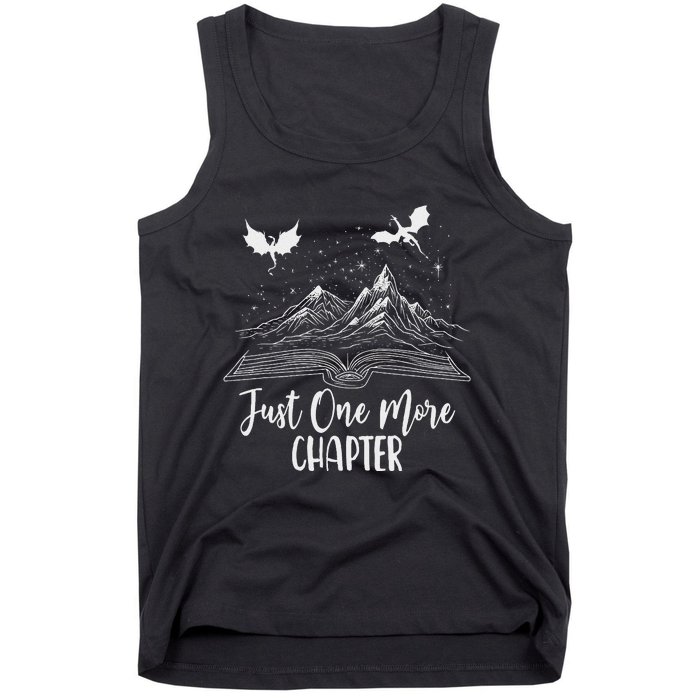 Just One More Chapter Romantasy Dragon Fantasy Romance Book Tank Top