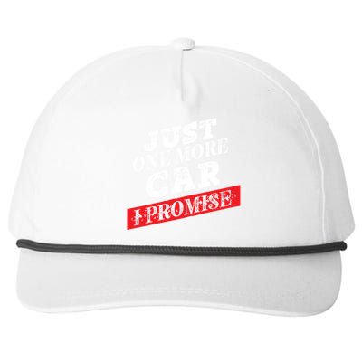 Just One More Car I Promise Funny Funny Gift Snapback Five-Panel Rope Hat