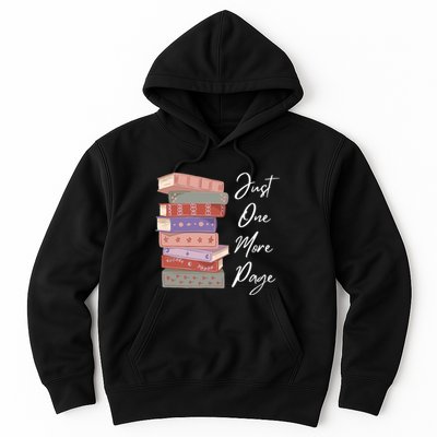Just One More Page Book Reading Novels Funny Books Hoodie