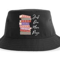 Just One More Page Book Reading Novels Funny Books Sustainable Bucket Hat