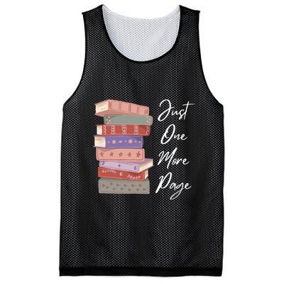 Just One More Page Book Reading Novels Funny Books Mesh Reversible Basketball Jersey Tank