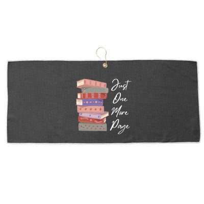 Just One More Page Book Reading Novels Funny Books Large Microfiber Waffle Golf Towel