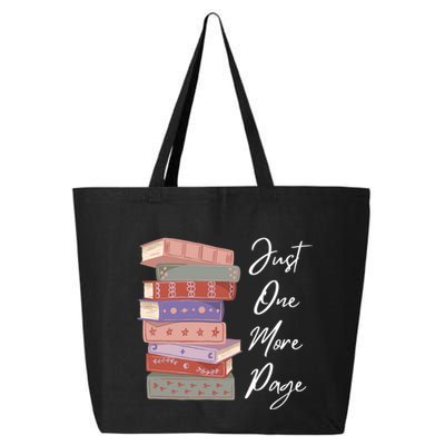 Just One More Page Book Reading Novels Funny Books 25L Jumbo Tote