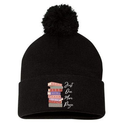 Just One More Page Book Reading Novels Funny Books Pom Pom 12in Knit Beanie