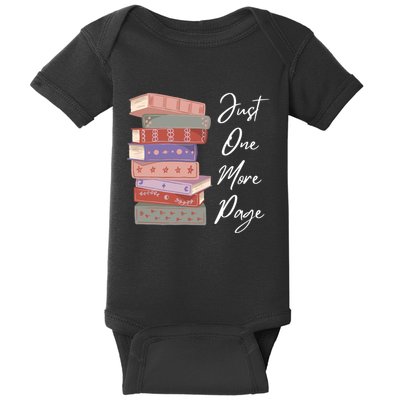 Just One More Page Book Reading Novels Funny Books Baby Bodysuit