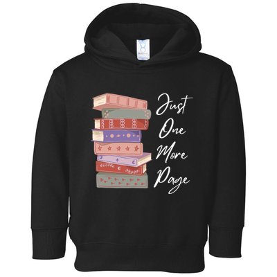 Just One More Page Book Reading Novels Funny Books Toddler Hoodie