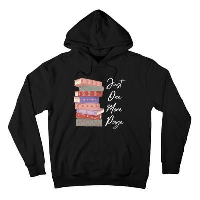 Just One More Page Book Reading Novels Funny Books Tall Hoodie