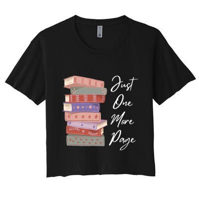 Just One More Page Book Reading Novels Funny Books Crop Top