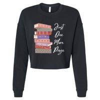 Just One More Page Book Reading Novels Funny Books Cropped Pullover Crew