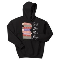 Just One More Page Book Reading Novels Funny Books Kids Hoodie