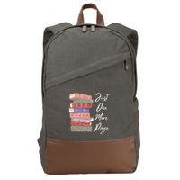 Just One More Page Book Reading Novels Funny Books Cotton Canvas Backpack