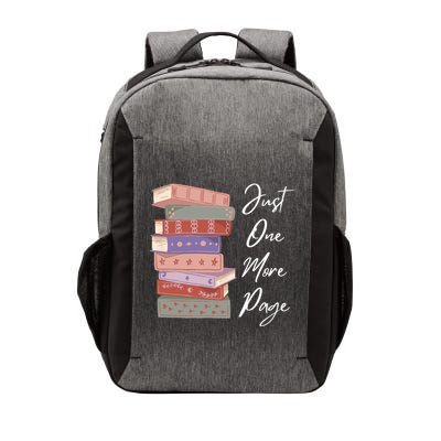 Just One More Page Book Reading Novels Funny Books Vector Backpack