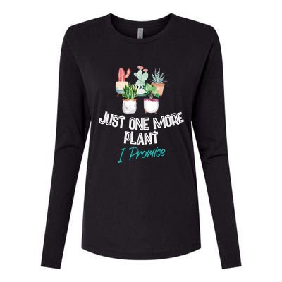 Just One More Plant I Promise Gift Houseplant Appreciation Day Gift Womens Cotton Relaxed Long Sleeve T-Shirt