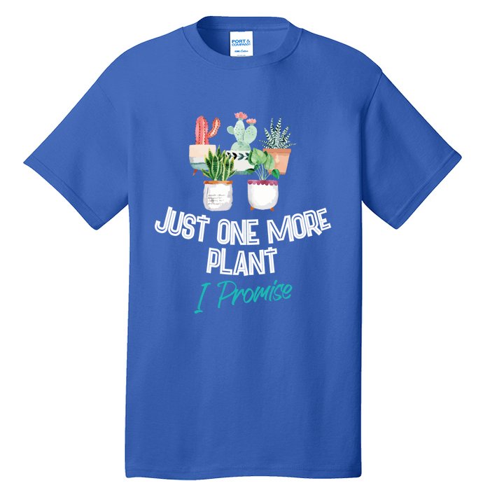 Just One More Plant I Promise Gift Houseplant Appreciation Day Gift Tall T-Shirt