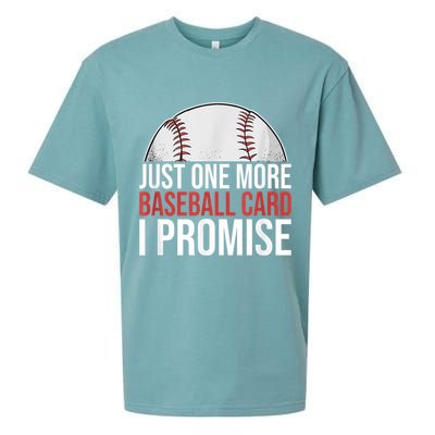 Just One More Baseball Card I Promise For Baseball Fan Sueded Cloud Jersey T-Shirt